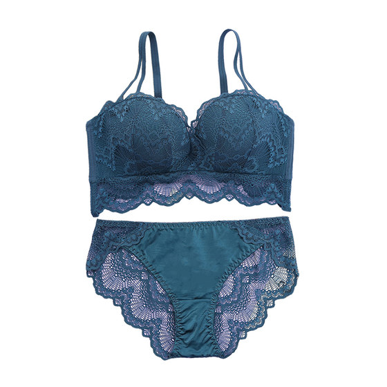 Underwear sleeve female lace sexy breasts gathered and paid a pair of breasts, sagging girls with small breasts, no steel rings bra