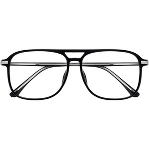 
Mirror sound handsome double beam glasses for men with myopia can match the degree of retro black warrior black large frame anti-blue light glasses frame