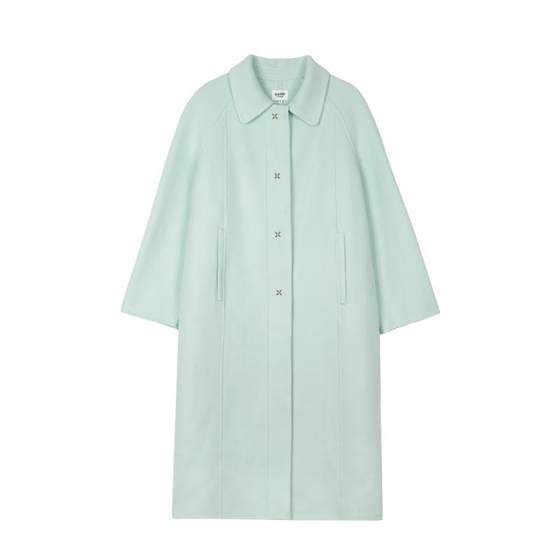 
LLANO outer seam double-sided woolen coat 80 wool woolen elegant temperament mid-length thick coat for women in autumn and winter