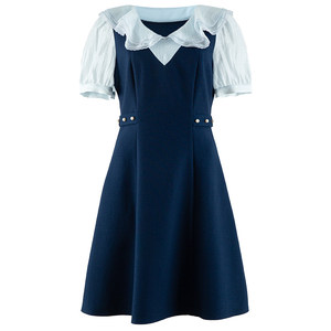 
Shitsai Haiping, Xiaoxiang style dress, women's summer clothes, puff sleeve temperament, celebrity A-line skirt