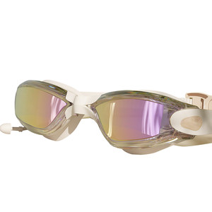 Pull-back swimming goggles for women with myopia, high-definition waterproof and anti-fog swimming goggles, diving equipment, professional racing swimming cap