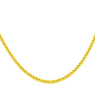 Chow Tai Fook 24K Gold Necklace - Twisted Chain Design Eof26