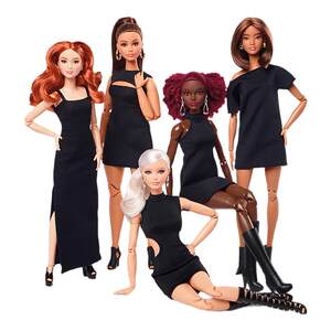 新年礼物芭比娃娃Barbie小黑裙系列25年新品珍藏款成人收藏卡尔