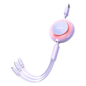 Sisi Sanhe One Data Cable Extension One Drag three charging cable fast filling Apple Huawei Android Typec mobile phone ipad tablet 66W three -header multi -function universal 6A vehicle charger cable