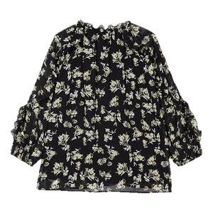 
MOUSSY Spring New Product French Pastoral Style Floral Chiffon Long Sleeve Shirt Women 028ISA30-3131