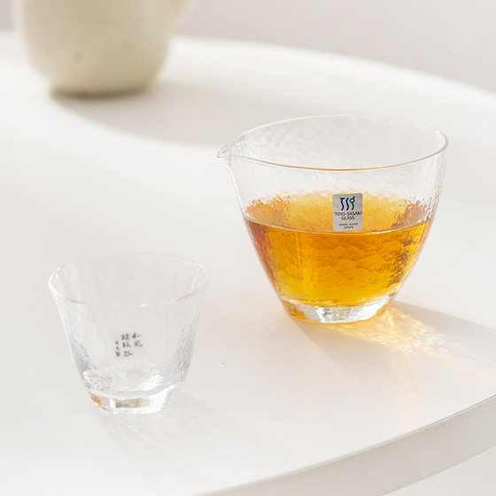 일본 수입 찻잔 오가다 도자기 일본식 크리스탈 유리 남성 컵 가정용 페어 컵 고급 차 세트