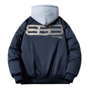 
MYES original trendy brand loose solid color workwear bomber jacket for men and women couple baseball cotton clothes jacket winter