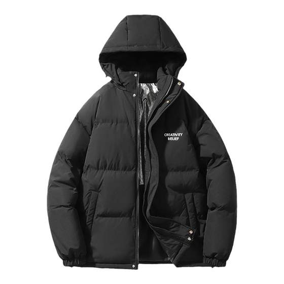 Huili cotton jacket men's new winter hooded bread suit thickened warm and cold-proof cotton jacket winter down cotton jacket
