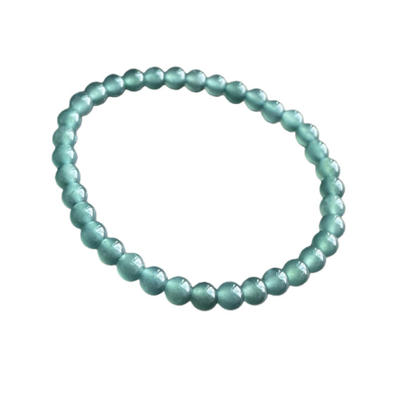 
One thing, one picture 5.8MM limited special price pure natural ice blue water jade ball blue and green bracelet for women