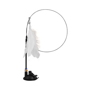 Cat and toy suction cat stick cat self -relief artifact lazy automatic cat stick feathers with bell with bell