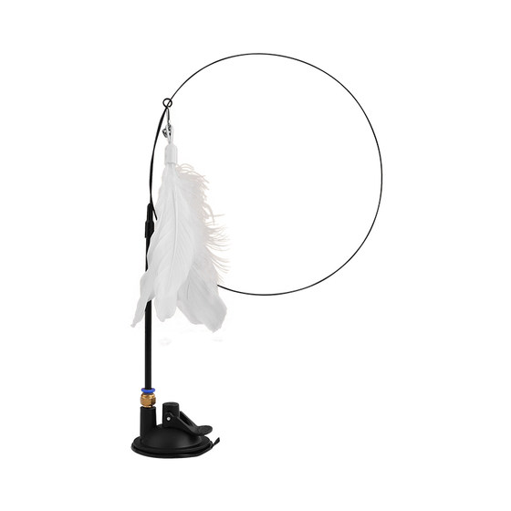 Cat and toy suction cat stick cat self -relief artifact lazy automatic cat stick feathers with bell with bell