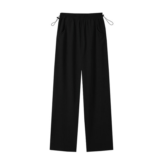 
Maternity wide-leg pants, summer ice silk thin outer wear, pig nose buckle, loose large size shorts, belly support pregnancy trousers