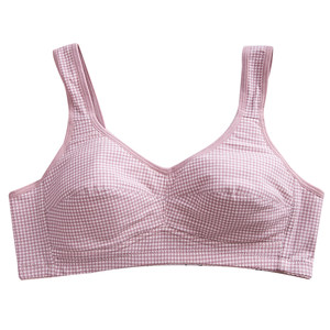 
Anfia girl's large size bra without steel rings pure cotton ultra-thin underwear for women fat mm bra students with big breasts and small