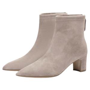 
KISSCAT [Winter Letter] Slim Boots Black High Heel Boots Pointed Toe Fashion Boots Short Boots Plus Velvet