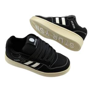 
Matte black popular men's shoes casual sneakers ins couple versatile bread shoes 2025 autumn new sports shoes