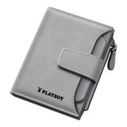 Playboy Men's Short Wallet 2022 New Simple Driver's License Wallet Tide Brand Card Bag Youth Wallet