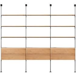 Genji Wood Language Simple Wall Mounted Bookshelf