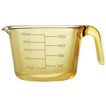 Corning Amber Glass Milk Cup High Temperature Resistant Microwave Heatable Children's Breakfast Cup Measuring Cup with Scale