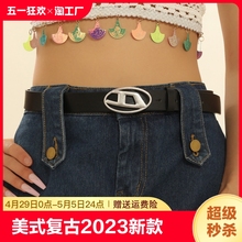 Женский ремень 2023 с джинсами, брюки, пояс, женский Ins