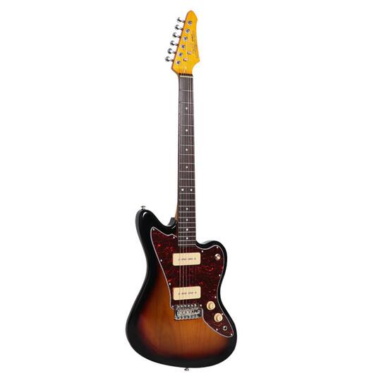 J&D Guitars JM エレキギター - ピンクアルダーボディ、ローズウッド指板