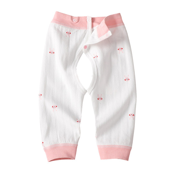 
Baby pants spring and autumn pure cotton boneless crotchless pants for newborn male and female babies to wear snap-button leggings autumn pants line pants