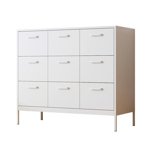
Cream style wrought iron bucket cabinet bedroom living room storage cabinet modern simple small apartment drawer type storage cabinet storage cabinet