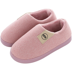 Elderly Cotton Slippers For Men And Women With Heel For Indoor And Outdoor Wear Non-slip Plus Velvet Soft Thick Sole Warm Parents' Home Cotton Shoes