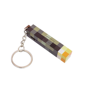 
Torch minecraft luminous keychain mc peripheral mini torch flashlight night light toy school bag pendant