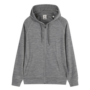 
Merino wool jacket women's sweatshirt outdoor long-sleeved hooded zipper shirt Merino running sports top Q12