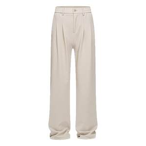 
CHAN MONTH new summer style non-iron casual trousers for boys, high-end drape, loose commuting straight trousers