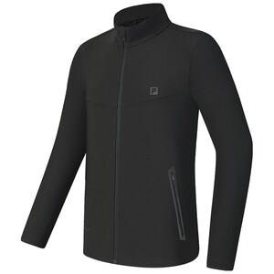 FILA official men's knitted long -sleeved jacket 2024 winter new fitness sports infrastructure base collar top
