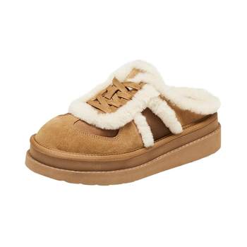 
Scatto retro furry shoes warm thick-soled Birkenstocks