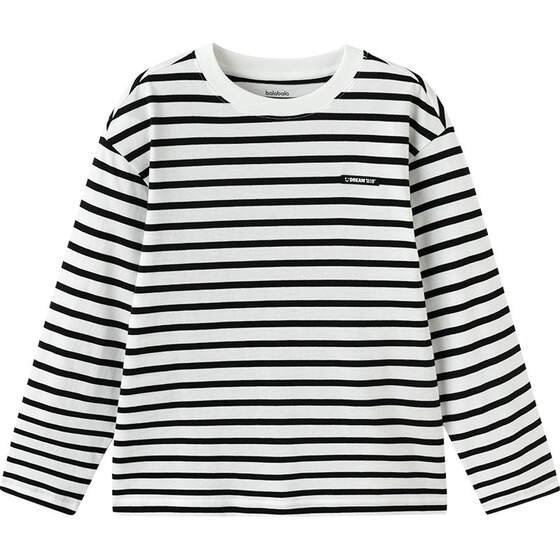 
[Same style in shopping mall] Balabala children's long-sleeved T-shirt boys 2026 spring new tops girls striped