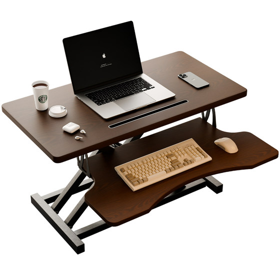 
Solid wood lifting table standing office lifting table desktop heightening computer stand adjustable desktop computer desk
