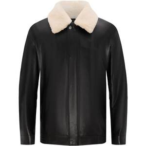 
EMZ Ordos [Sheep Wool Goose Down Liner] Men's Leather Jacket 25 New Down Wool Collar Jacket