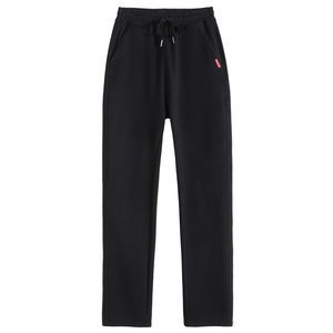 
Zipper pocket small straight sports pants for women spring, autumn and summer thin mid-high waist slim cotton casual sweatpants for women