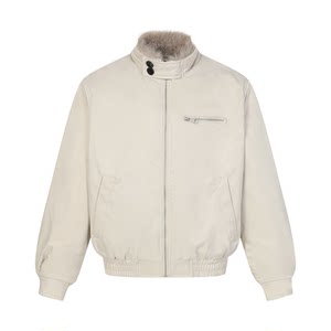 
Men's American short fur collar cotton coat, men's and women's couple's winter high-end handsome coat, stand collar workwear cotton coat