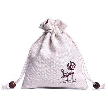 Double layer plus velvet bead bag drawstring