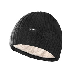 Li Ning Genuine Woolen Hat For Men And Women In Winter Warm Plus Velvet Knitted Hat Sports Outdoor Windproof New Winter Hat For Men