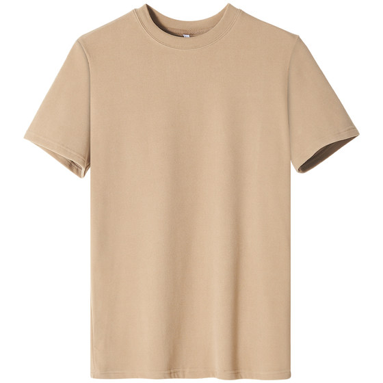 
Short-sleeved men's autumn and winter plus velvet thickened German velvet T-shirt for men's inner bottoming shirt double-furted half-sleeved base top