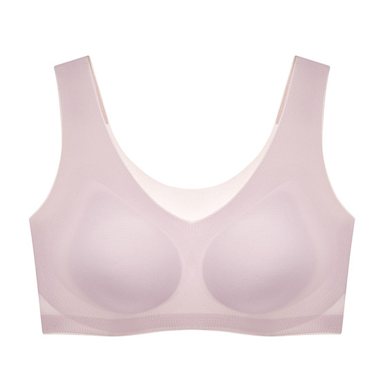 Lanzhuoli underwear women's vest-style bra without rims, traceless, breathable and cool bra to collect breasts and prevent sagging