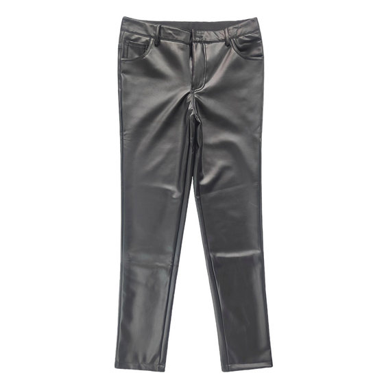 Super bomb high bombs, slim leather pants, men's youth single small foot, autumn and winter, thick tight waterproof windproof and windproof riding locomotive