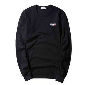 
Fatty men's long-sleeved T-shirt loose casual plush clothes pure cotton autumn clothes large size base shirt trendy top