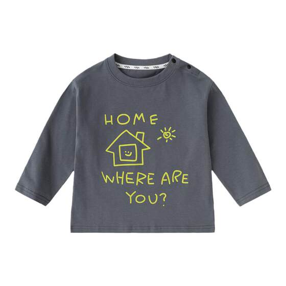 
[100% cotton] Dudu baby long-sleeved T-shirt spring boys' spring bottoming spring clothes girls inner spring children's clothing t