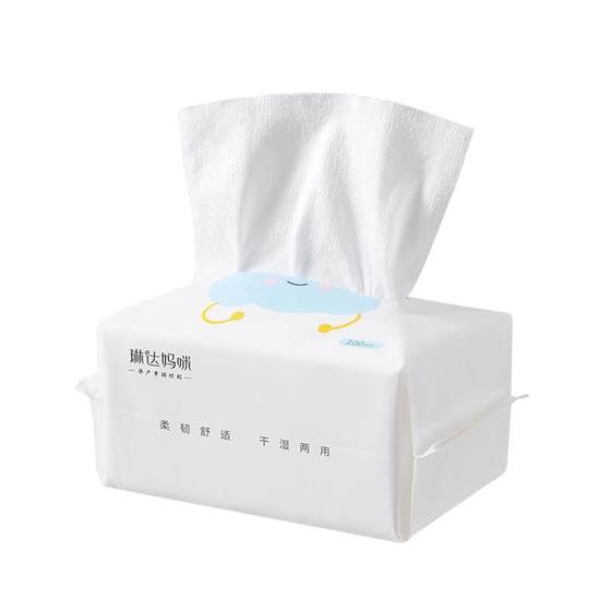 Linda Mommy Upgrade Sweet Baby Wet and Dry Dual Use Sweet Washing Face Turbine Non-Cotton Washing Butt Non-Wet Paper Wipe
