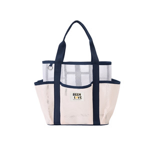 Mesh swimming bag with large capacity beach bag travel bathing fitness wash bathing swimsuit storage mesh bath bag