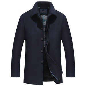 Classic car pure cashmere coat for men business casual winter thickened middle-aged and elderly dad wear wool wool coat
