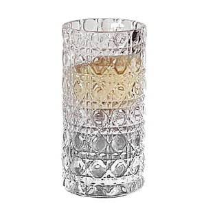 New light luxury small wine glass relief thick glass liquor glass wine cup Timber home use a glass of spirits gemstone pattern
