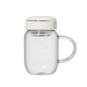 
Miniso high-quality glass cup for women with good looks, cover, handle, high temperature resistant tea and drinking cup 26 new styles