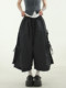 韩国代购24S/S double cropped pants (unisex) 设计师系带7分裤